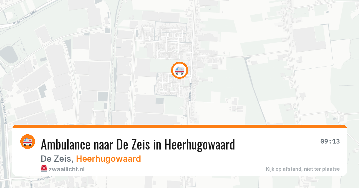 Ambulance naar De Zeis in Heerhugowaard — 20 mei 2026