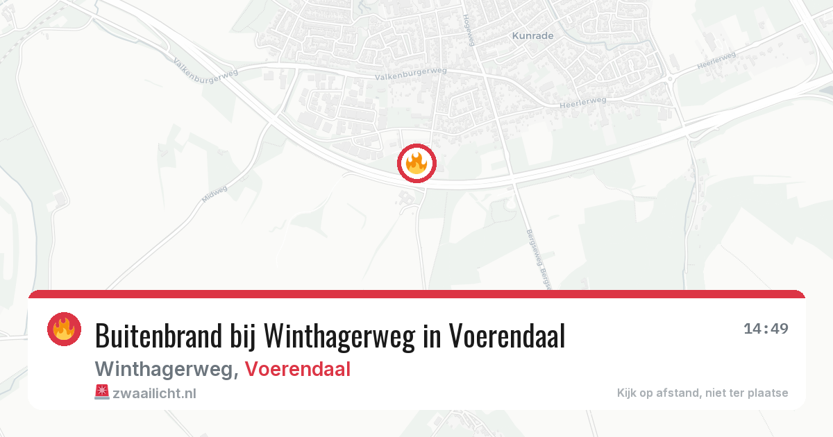 Buitenbrand bij Winthagerweg in Voerendaal — 18 jul 2026
