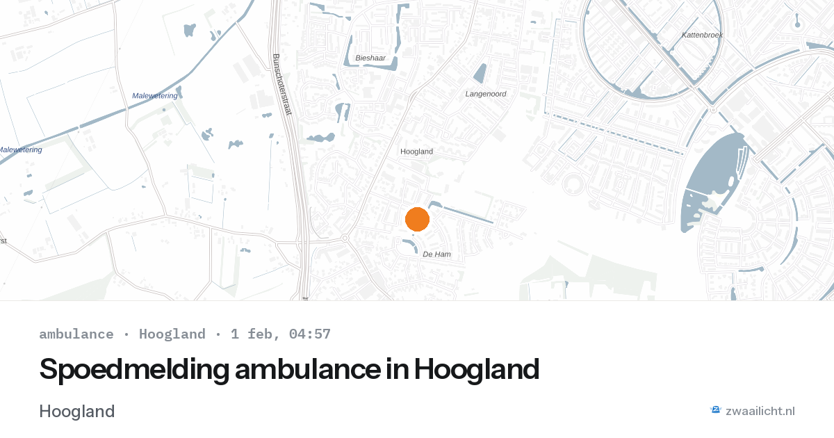 Spoedmelding ambulance in Hoogland — 1 feb 2026
