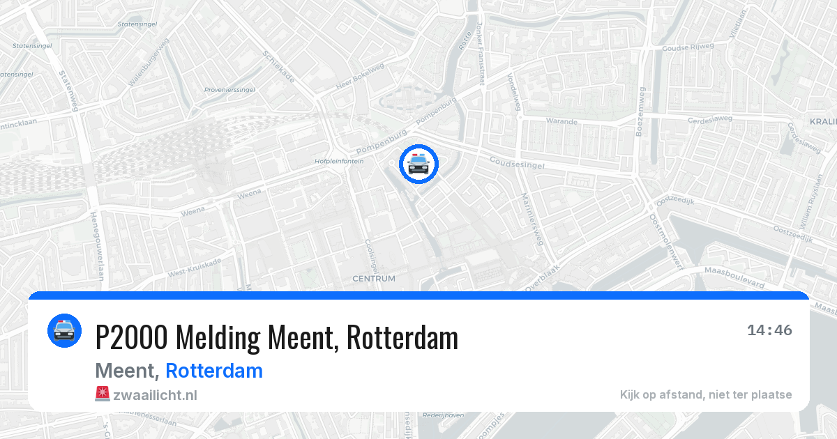 P2000 Melding Meent, Rotterdam — 30 mei 2026