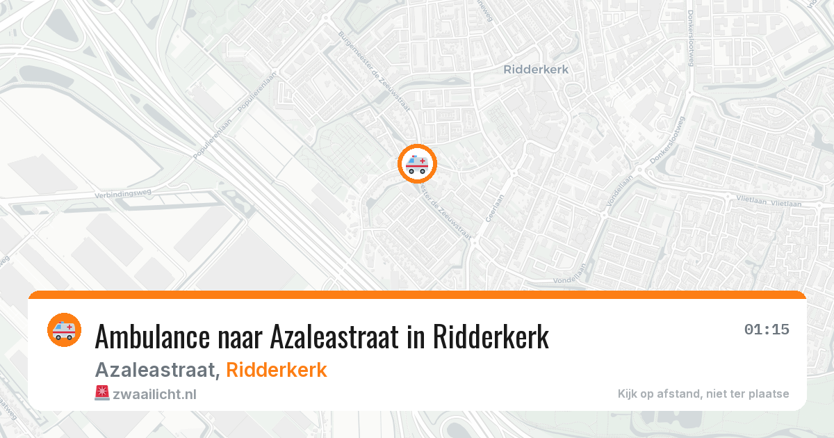 Ambulance naar Azaleastraat in Ridderkerk — 3 mei 2026