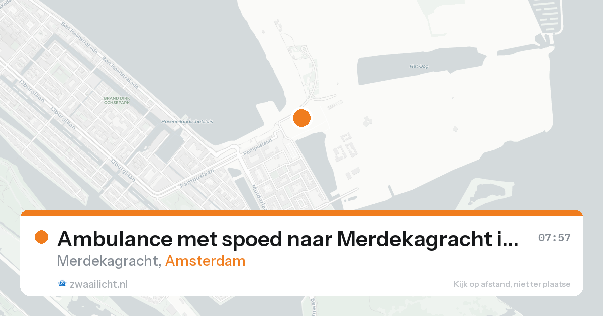 Ambulance met spoed naar Merdekagracht in Amsterdam — 25 aug 2026