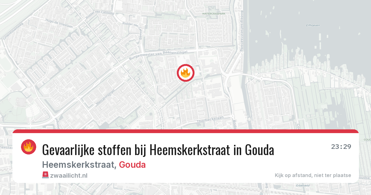 Gevaarlijke stoffen bij Heemskerkstraat in Gouda — 19 mei 2026