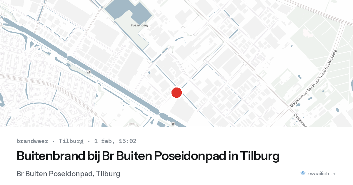 Buitenbrand bij Br Buiten Poseidonpad in Tilburg — 1 feb 2026