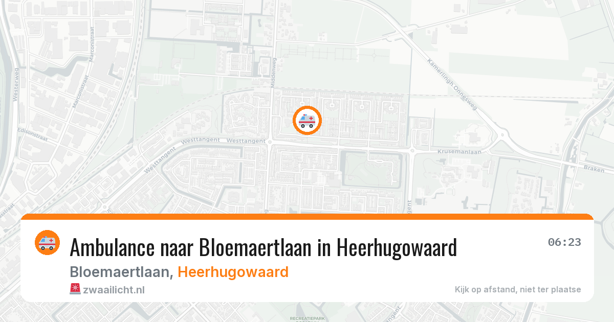 Ambulance naar Bloemaertlaan in Heerhugowaard — 24 mei 2026