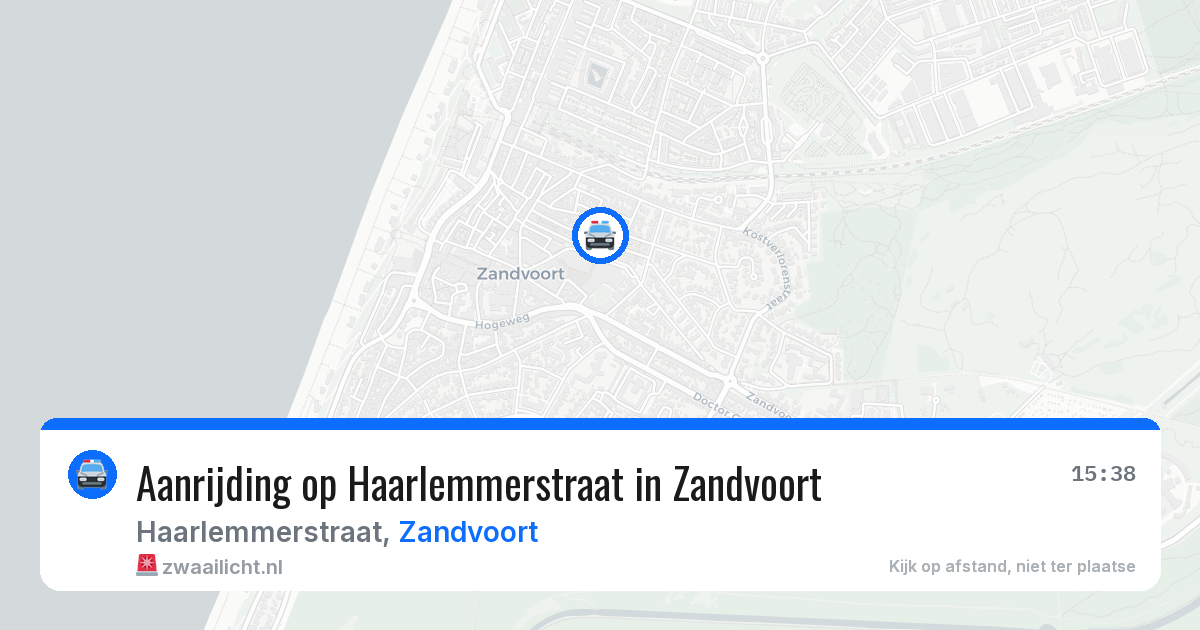 Aanrijding op Haarlemmerstraat in Zandvoort — 20 mrt 2026