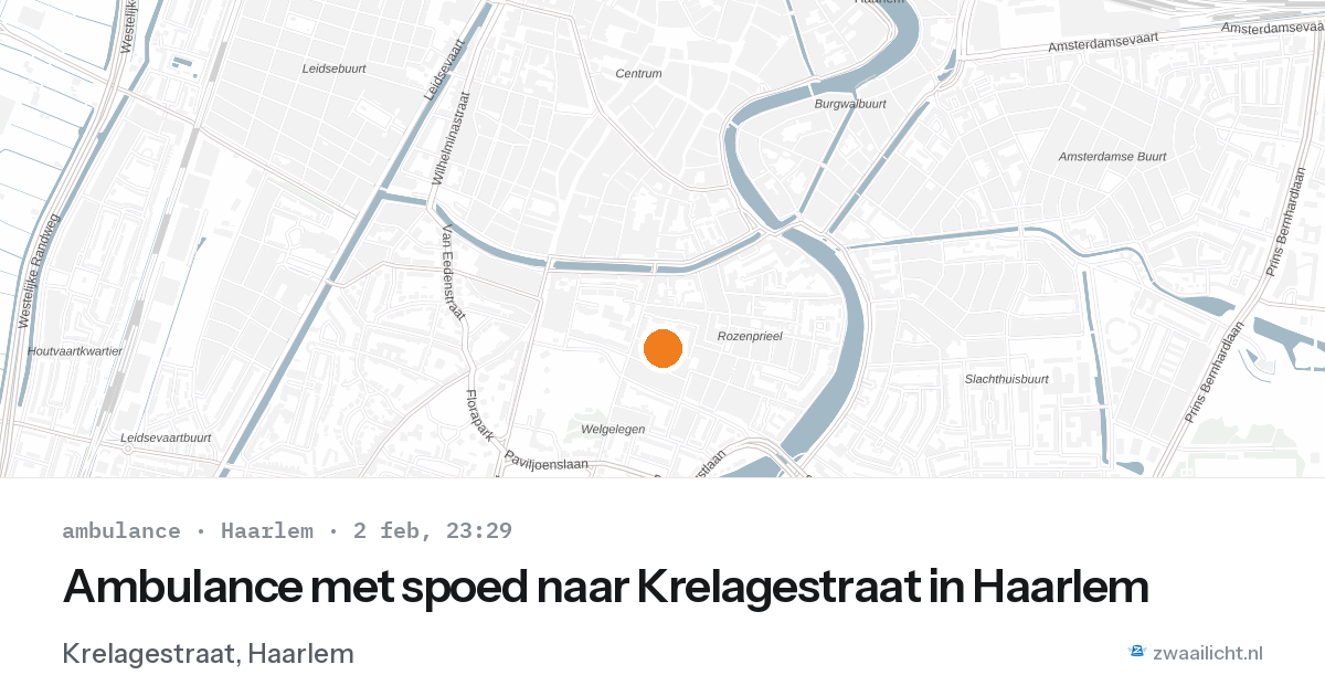 Ambulance met spoed naar Krelagestraat in Haarlem — 2 feb 2026