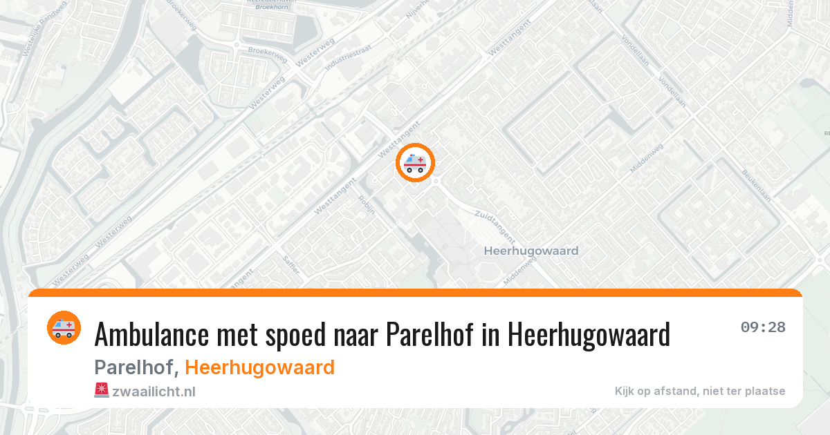 Ambulance met spoed naar Parelhof in Heerhugowaard — 1 mei 2026