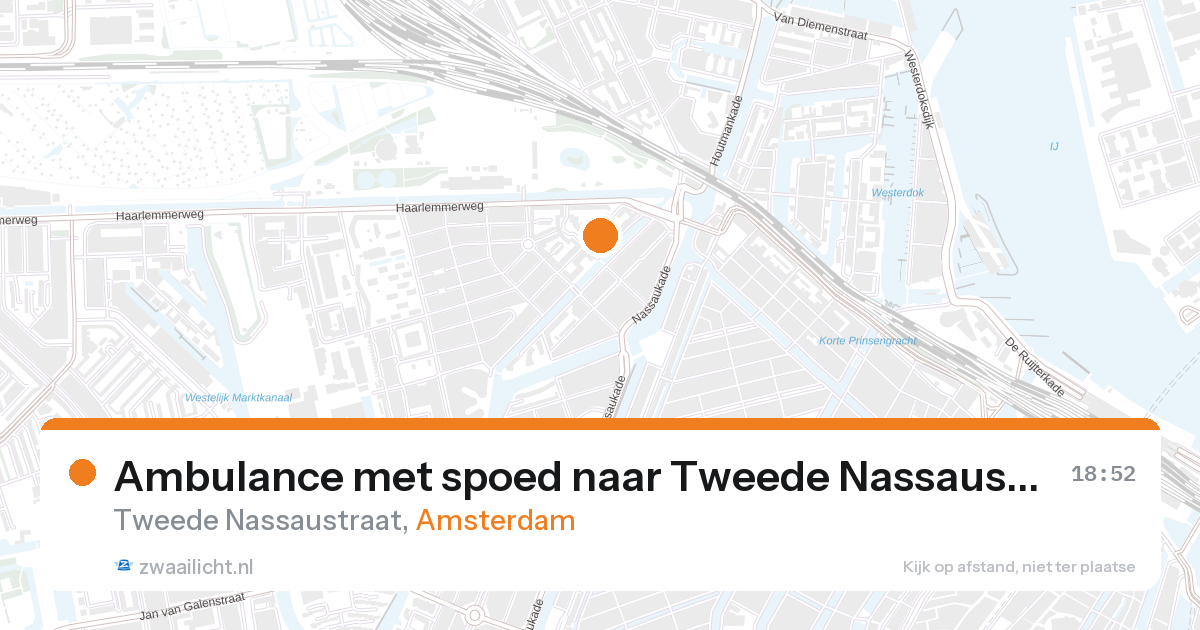 Ambulance met spoed naar Tweede Nassaustraat in Amsterdam — 28 aug 2026
