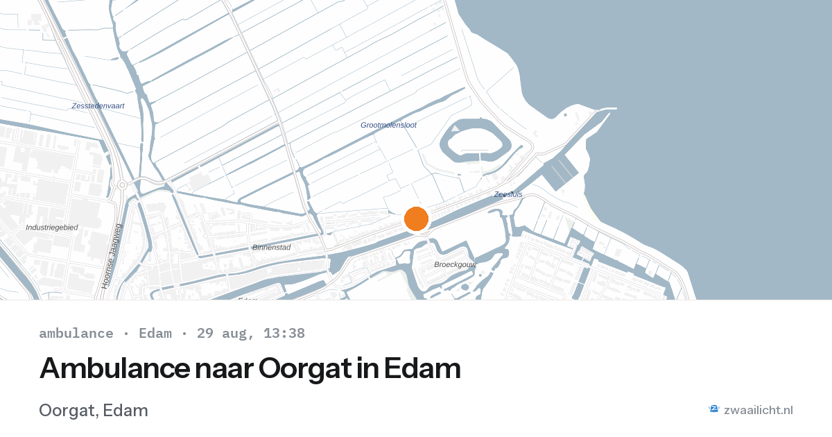 Ambulance naar Oorgat in Edam — 29 aug 2026