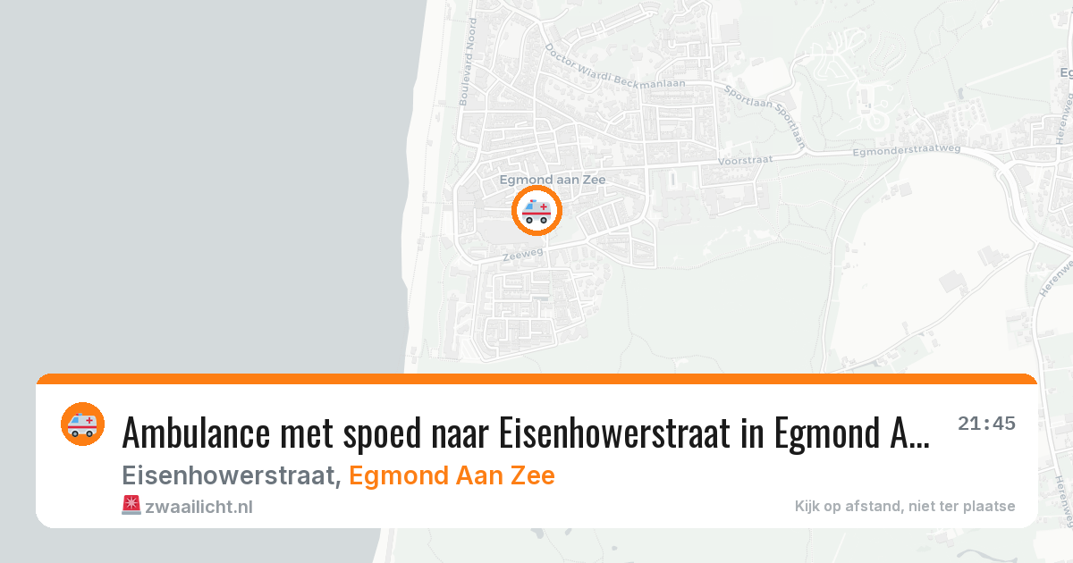 Ambulance met spoed naar Eisenhowerstraat in Egmond Aan Zee — 8 feb 2026