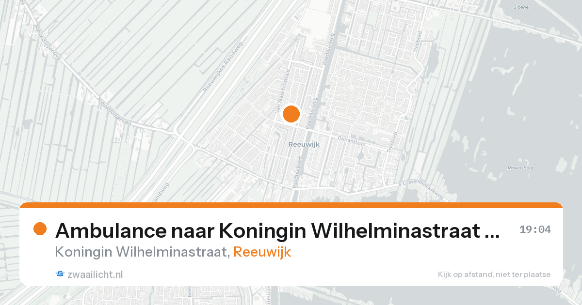 Ambulance naar Koningin Wilhelminastraat in Reeuwijk — 15 aug 2026