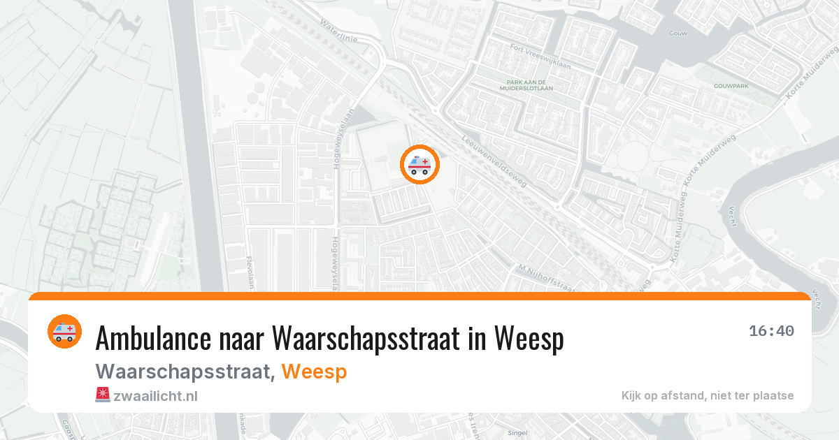 Ambulance naar Waarschapsstraat in Weesp — 23 jul 2026