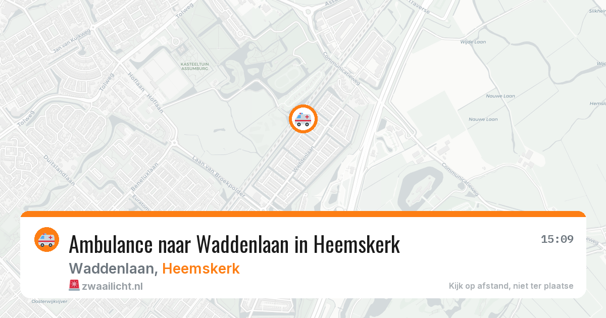 Ambulance naar Waddenlaan in Heemskerk — 21 jun 2026
