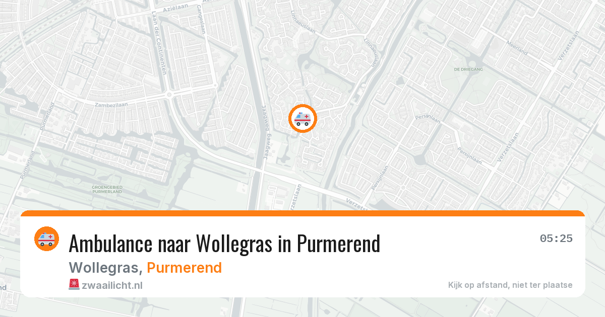 Ambulance naar Wollegras in Purmerend — 5 apr 2026