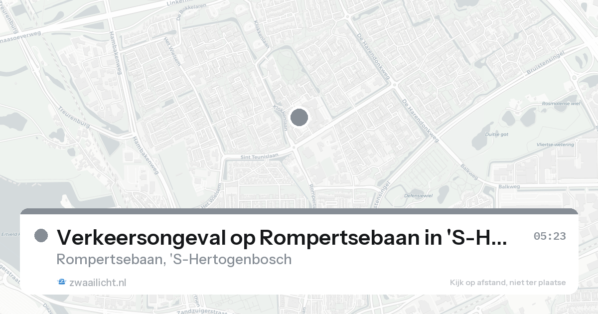 Verkeersongeval op Rompertsebaan in 'S-Hertogenbosch — 8 feb 2026
