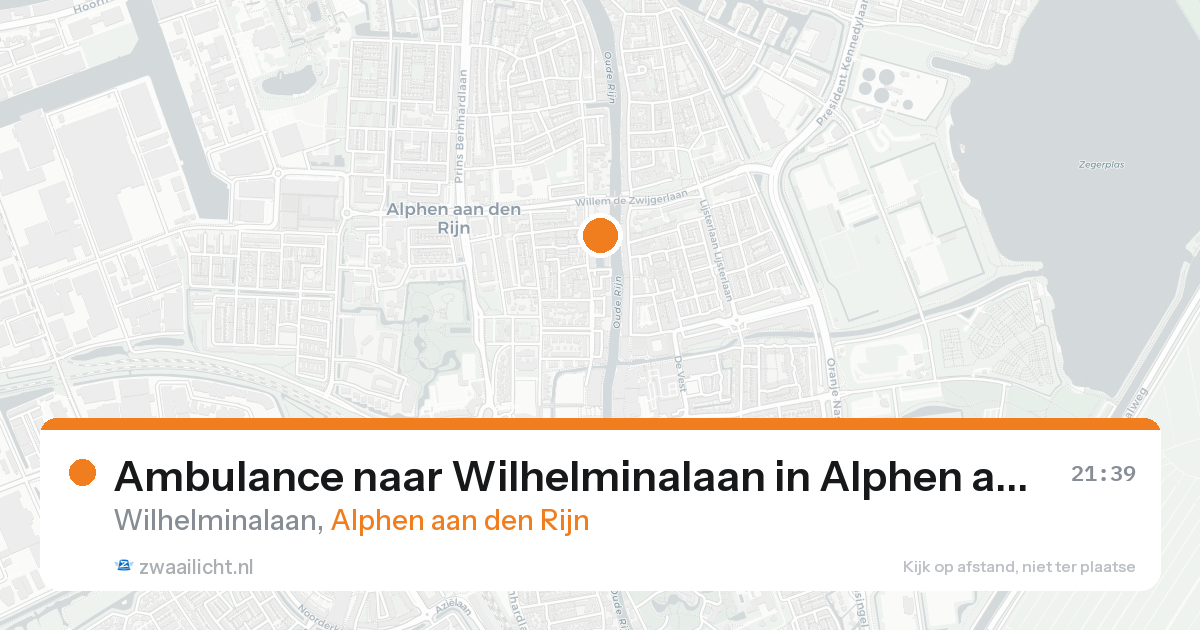 Ambulance naar Wilhelminalaan in Alphen aan den Rijn — 4 jun 2026