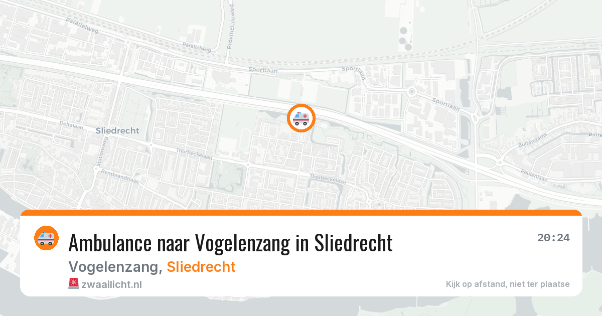 Ambulance naar Vogelenzang in Sliedrecht — 29 mei 2026