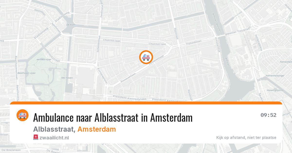 Ambulance naar Alblasstraat in Amsterdam — 24 jul 2026