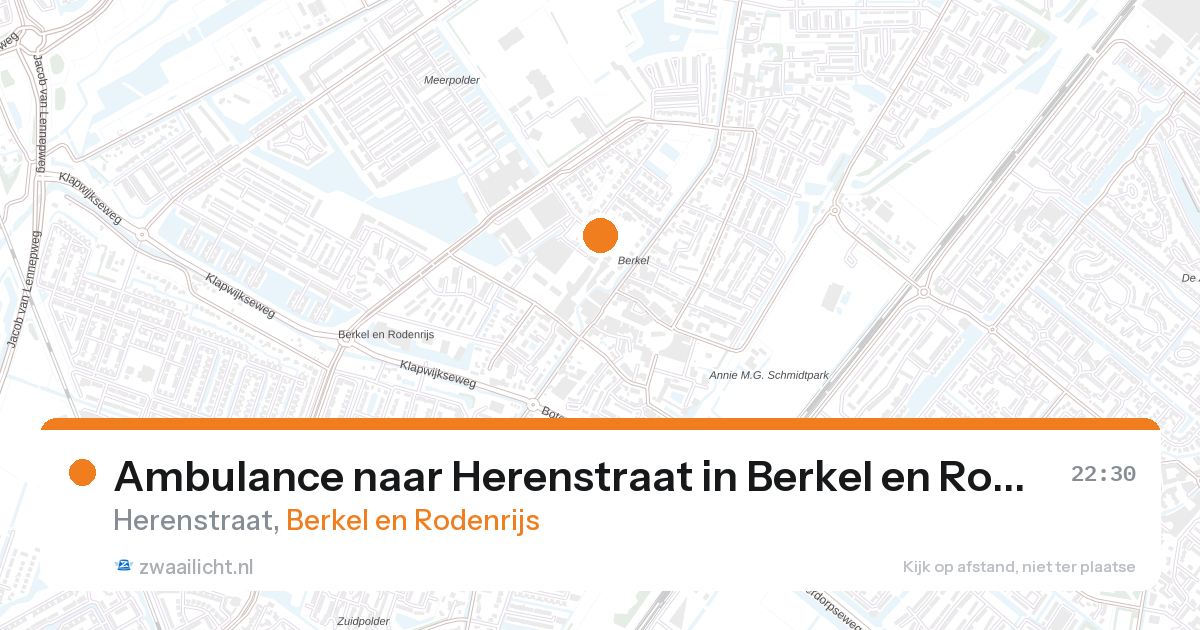 Ambulance naar Herenstraat in Berkel en Rodenrijs — 27 aug 2026