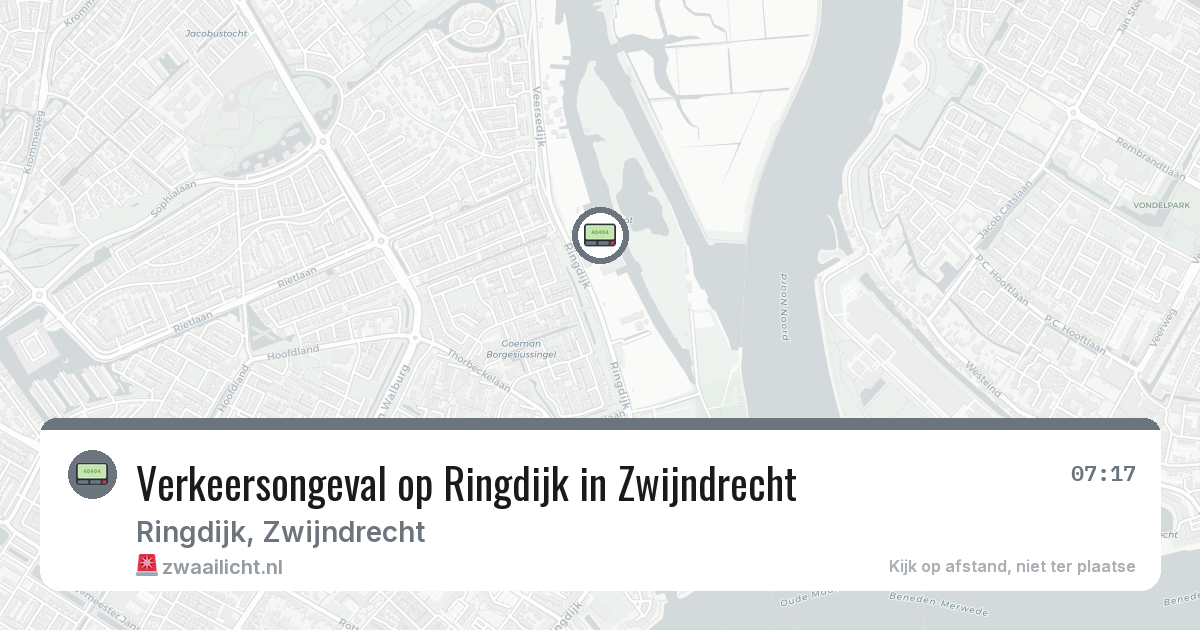 Verkeersongeval op Ringdijk in Zwijndrecht — 2 mrt 2026