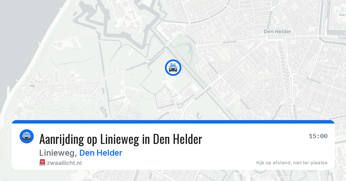 Aanrijding op Linieweg in Den Helder — 26 jul 2026