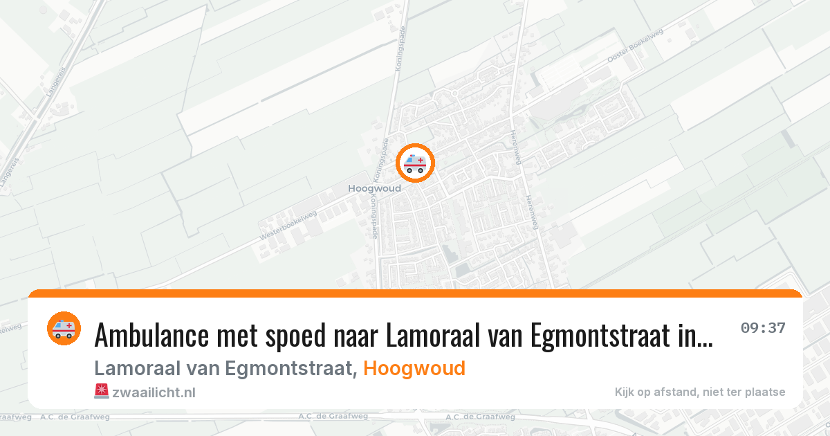 Ambulance met spoed naar Lamoraal van Egmontstraat in Hoogwoud — 13 jul 2026