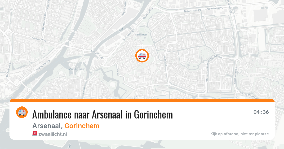 Ambulance naar Arsenaal in Gorinchem — 2 aug 2026