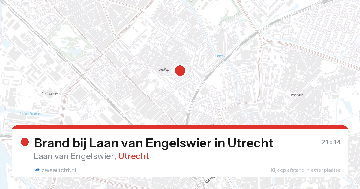 Brand bij Laan van Engelswier in Utrecht — 28 aug 2026