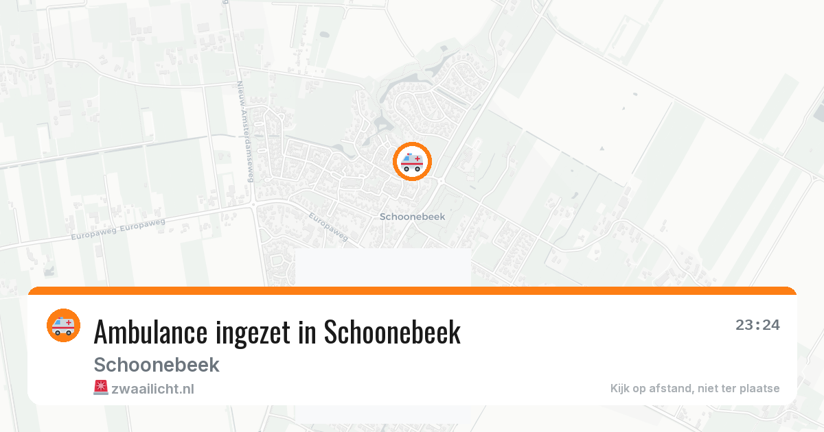 Ambulance ingezet in Schoonebeek — 9 jul 2026 | 🚨 Zwaailicht.nl