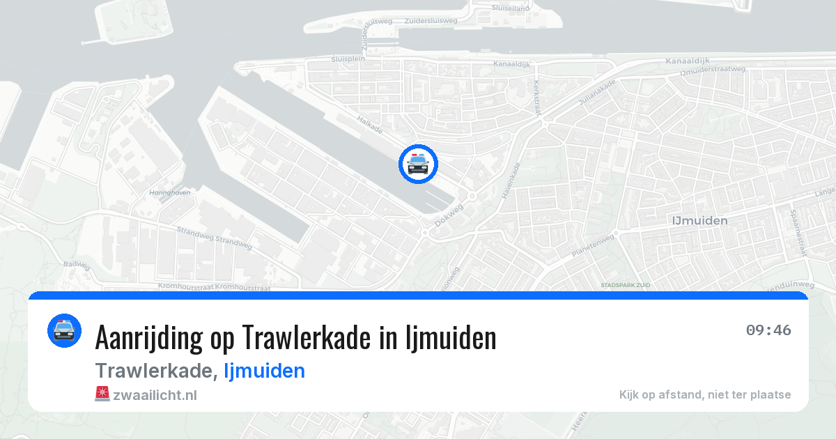 Aanrijding op Trawlerkade in Ijmuiden — 17 jul 2026