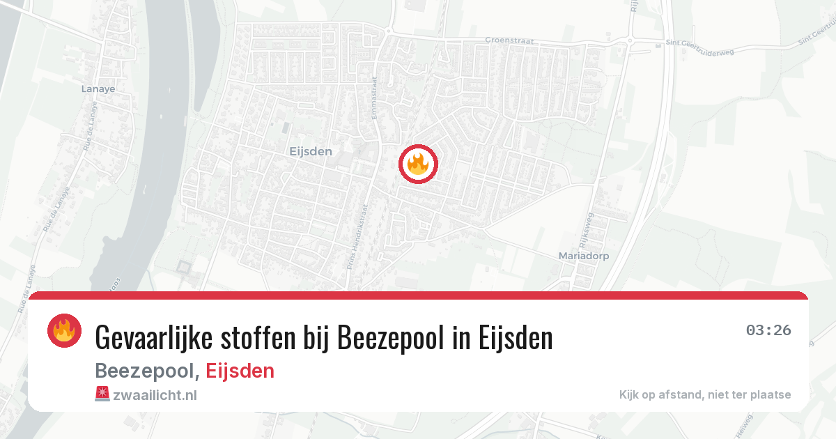 Gevaarlijke stoffen bij Beezepool in Eijsden — 11 jul 2026