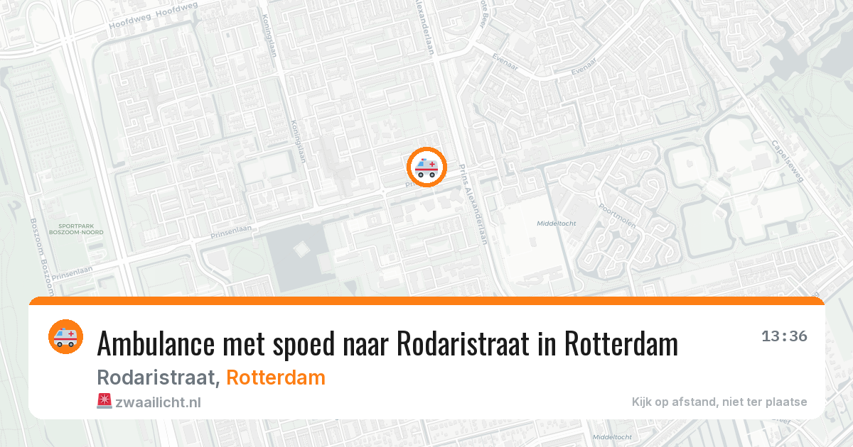 Ambulance met spoed naar Rodaristraat in Rotterdam — 31 mei 2026