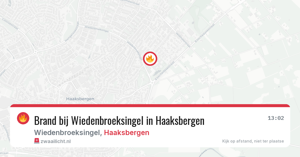 Brand bij Wiedenbroeksingel in Haaksbergen — 26 apr 2026
