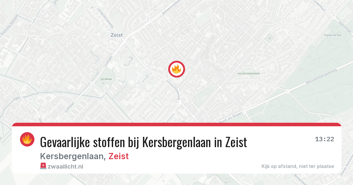 Gevaarlijke stoffen bij Kersbergenlaan in Zeist — 3 jun 2026