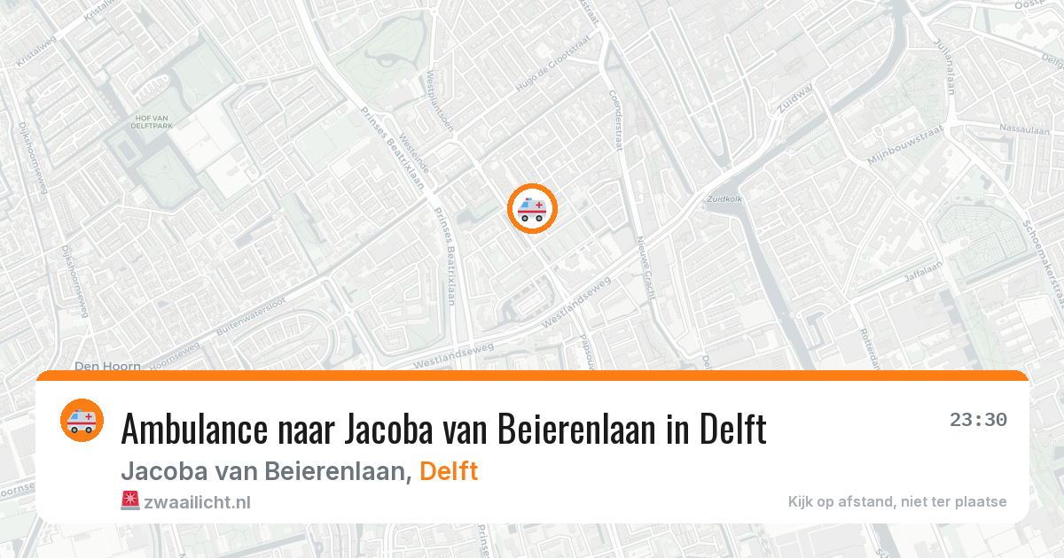 Ambulance naar Jacoba van Beierenlaan in Delft — 3 aug 2026