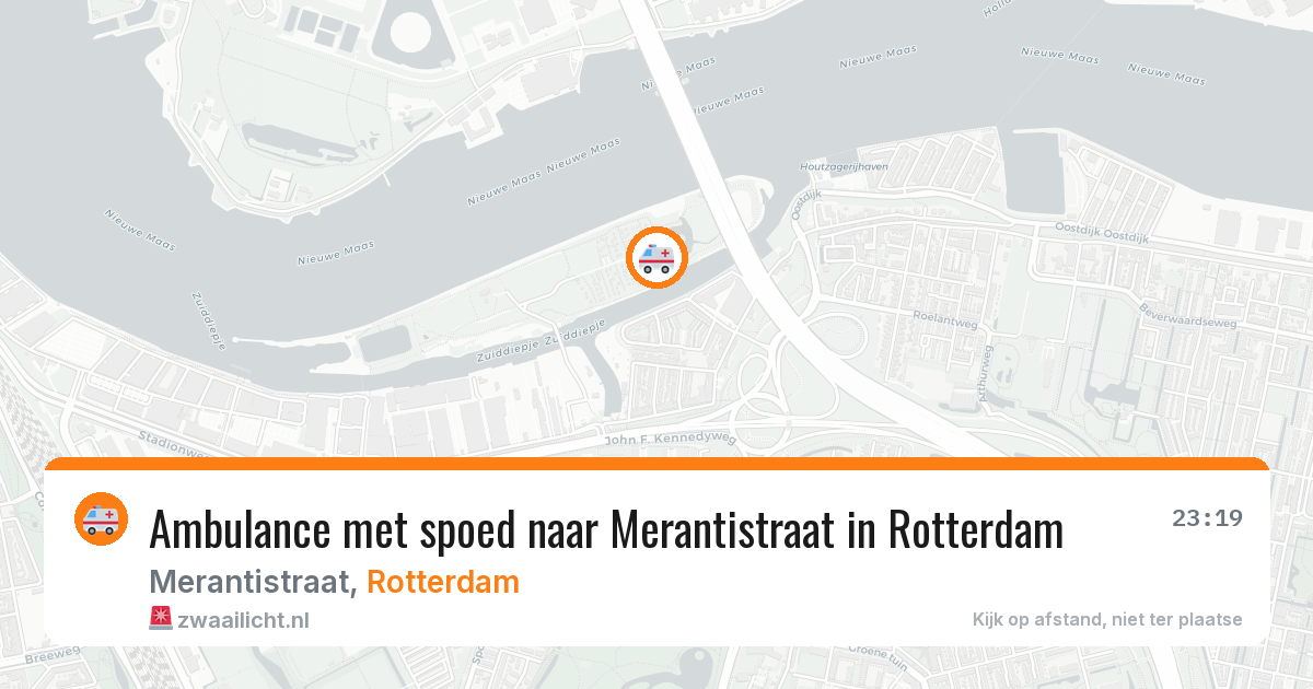 Ambulance met spoed naar Merantistraat in Rotterdam — 20 mei 2026