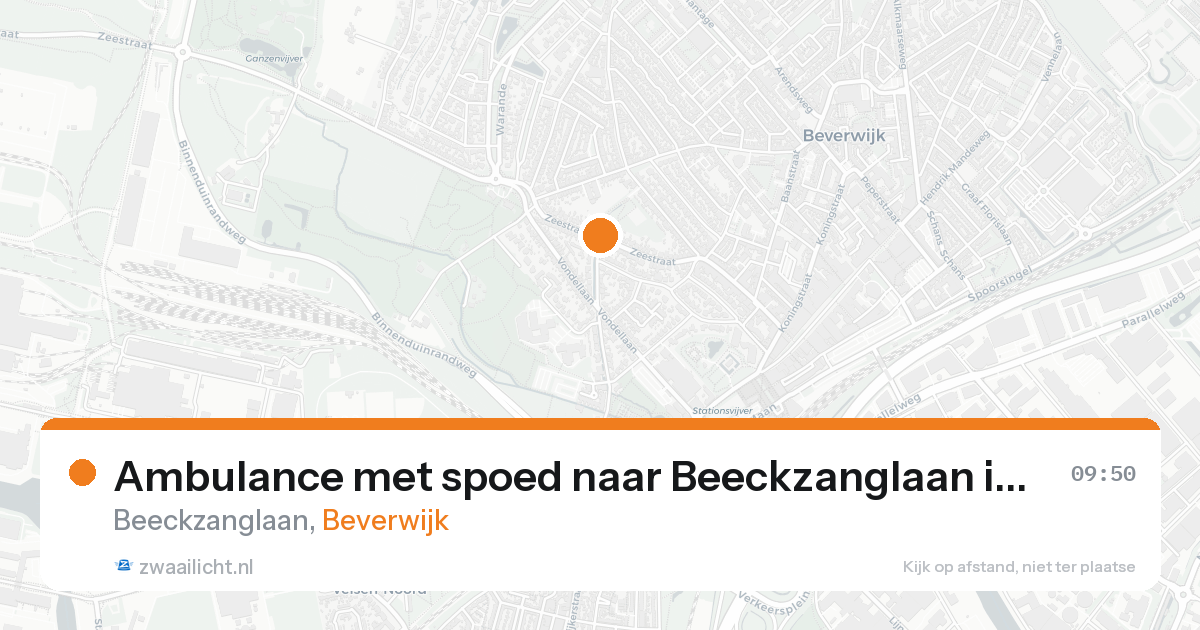 Ambulance met spoed naar Beeckzanglaan in Beverwijk — 19 aug 2026