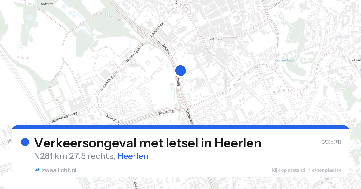Verkeersongeval met letsel in Heerlen — 26 aug 2026