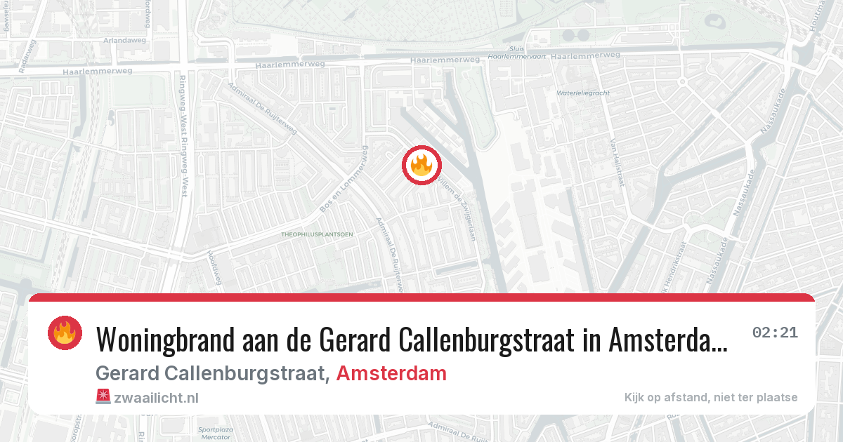 Woningbrand aan de Gerard Callenburgstraat in Amsterdam — 10 jul 2026