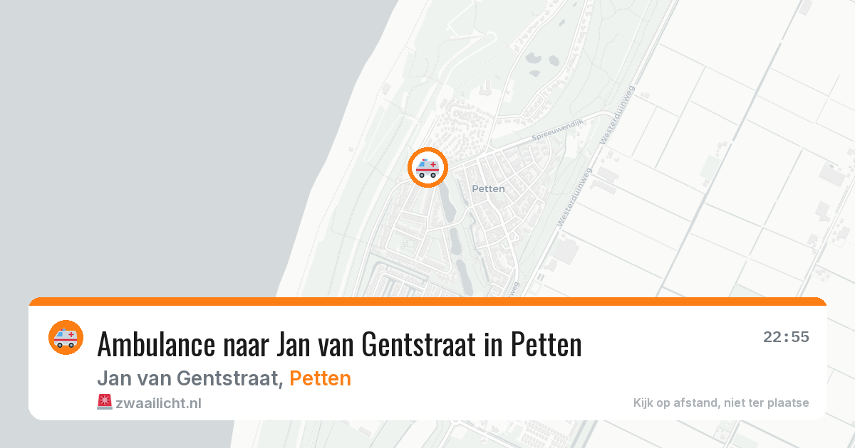 Ambulance naar Jan van Gentstraat in Petten — 26 jul 2026