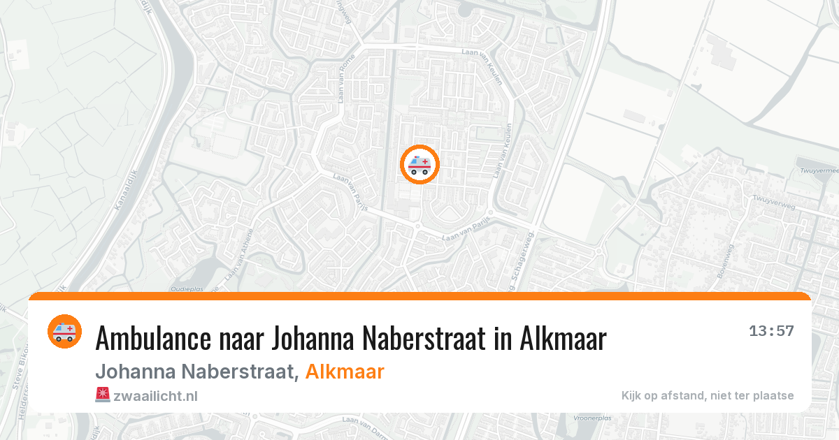 Ambulance naar Johanna Naberstraat in Alkmaar — 31 mrt 2026