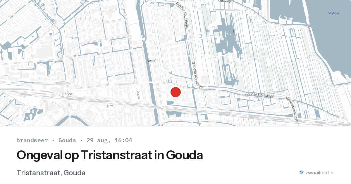 Ongeval op Tristanstraat in Gouda — 29 aug 2026