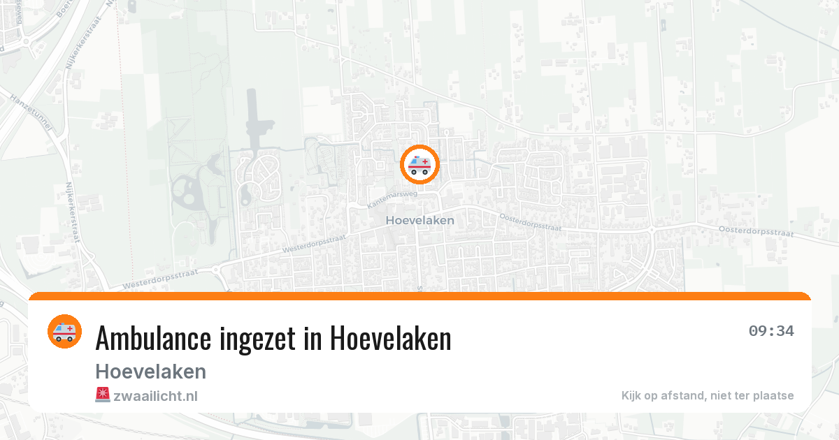Ambulance ingezet in Hoevelaken — 22 mrt 2026