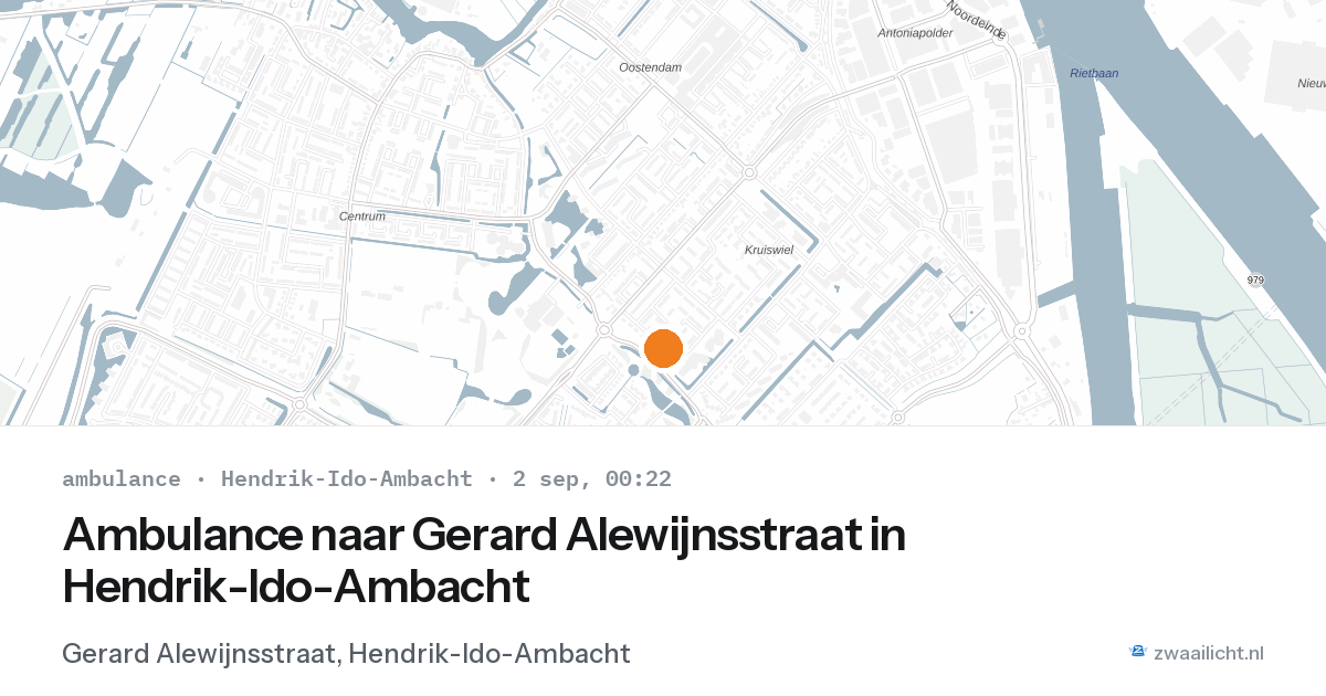 Ambulance naar Gerard Alewijnsstraat in Hendrik-Ido-Ambacht — 1 sep 2026