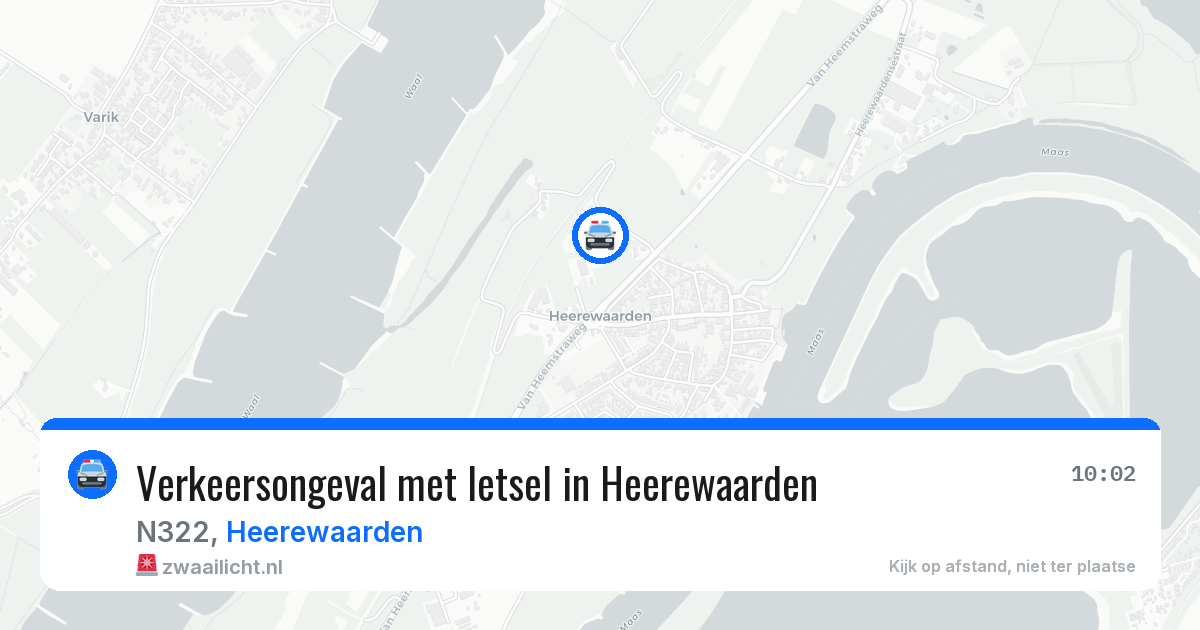 Verkeersongeval met letsel in Heerewaarden — 7 mrt 2026