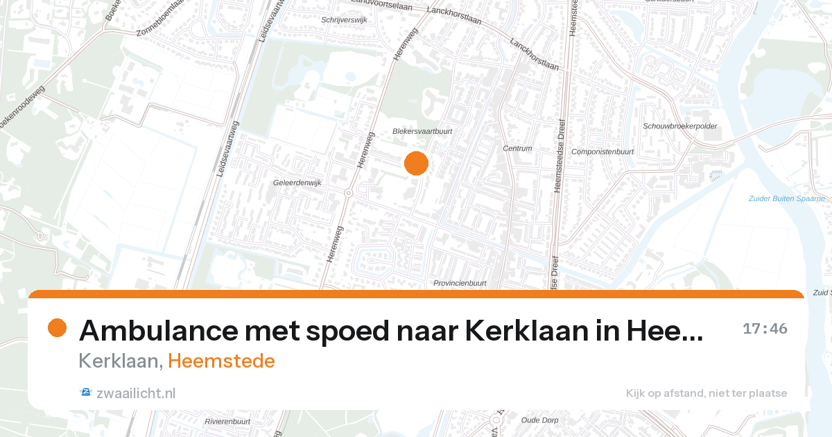 Ambulance met spoed naar Kerklaan in Heemstede — 27 aug 2026