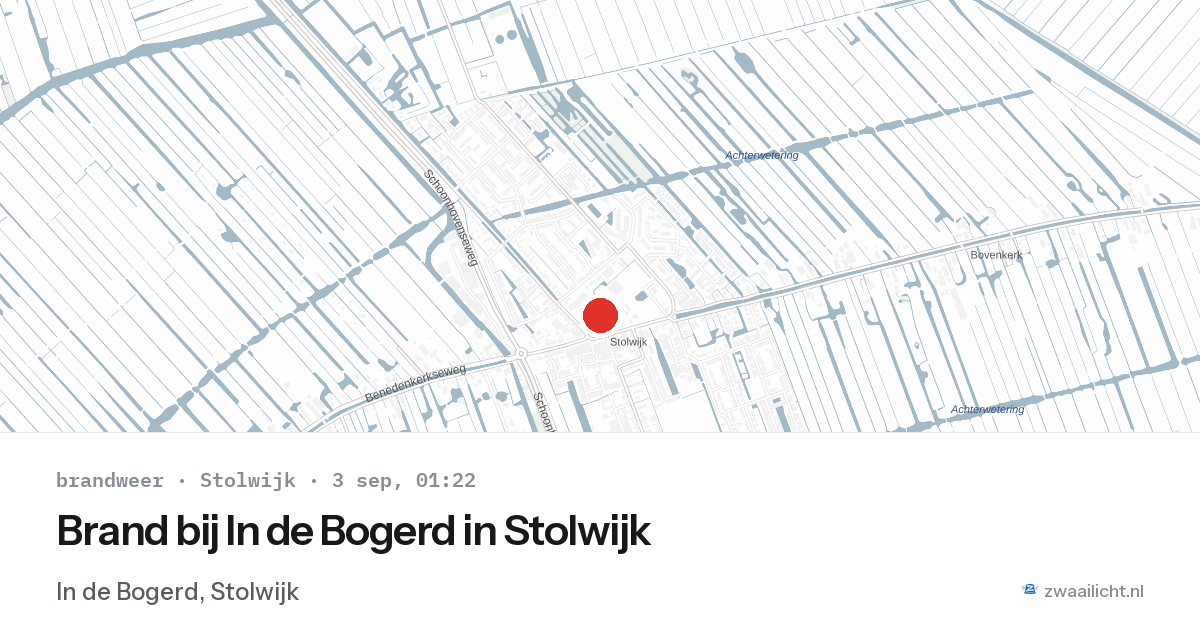 Brand bij In de Bogerd in Stolwijk — 2 sep 2026