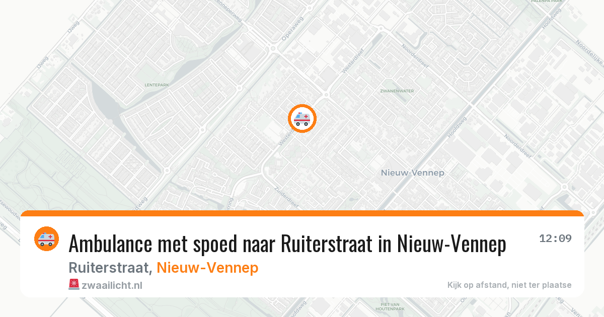 Ambulance met spoed naar Ruiterstraat in Nieuw-Vennep — 8 feb 2026