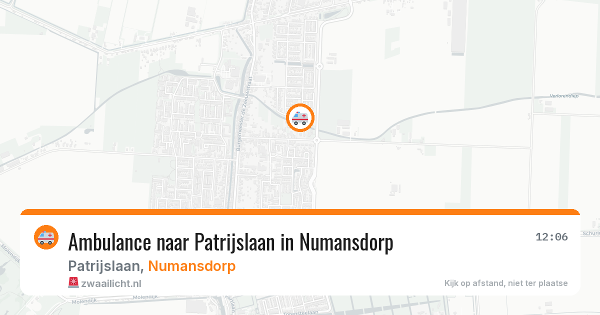 Ambulance naar Patrijslaan in Numansdorp — 24 jul 2026